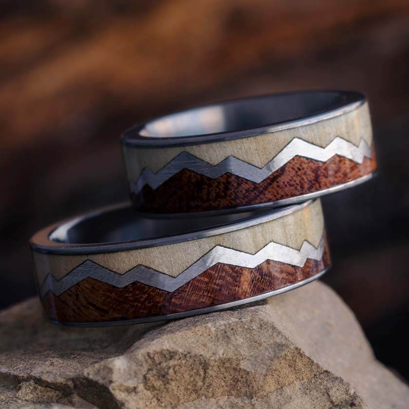Unique Wood Wedding Bands Handcrafted in the USA. Hundreds of wood options to choose from or supply your own.s